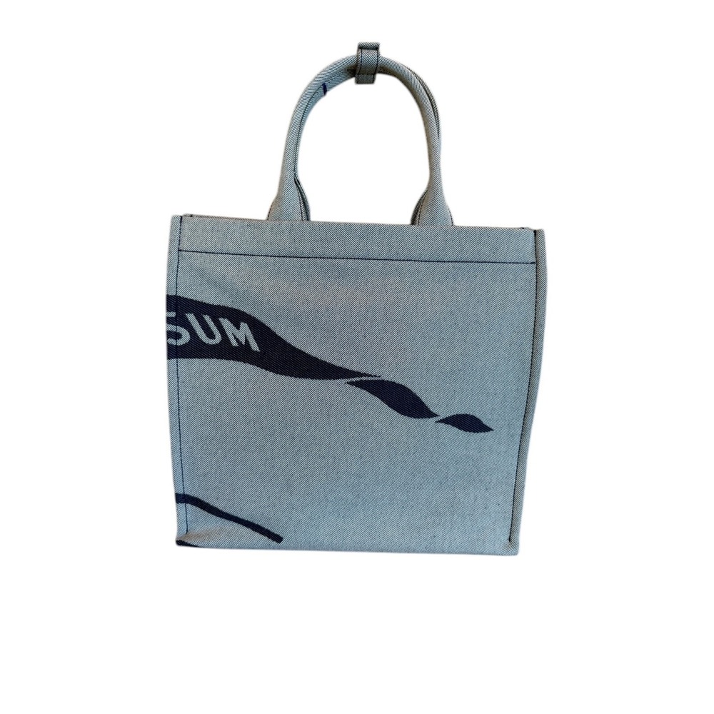 Burberry Unisex Cotton LL EKD Tote in Knight Blue, large, with graphic, 8090432 - Picture 14 of 14